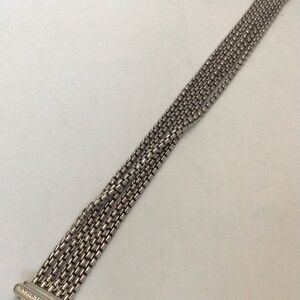 David Yurman Sterling Silver 5 Strand Box Chain Bracelet Pre-loved